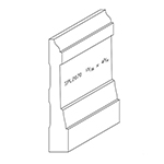 13/16" x 4-3/4" F/J Primed Poplar Custom Baseboard - SPL2070