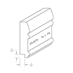 7/8" x 3-1/4" F/J Primed Poplar Custom Baseboard - SPL2073