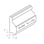 3/4" x 2-1/16" F/J Primed Poplar Custom Baseboard - SPL2084
