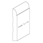 3/4" x 5-1/2" Quarter Sawn White Oak Custom Baseboard - SPL2090
