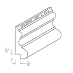 0.800" x 2-1/16" Poplar Custom Baseboard - SPL2095