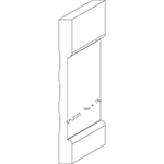 0.688" x 7-1/2" Hickory Custom Baseboard - SPL2120