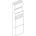 0.688" x 7-1/2" F/J Primed Poplar Custom Baseboard - SPL2140