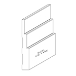 0.700" x 4.965" F/J Primed Poplar Custom Baseboard - SPL2153