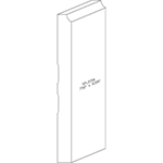 3/4" x 8" F/J Primed Poplar Custom Baseboard - SPL2158