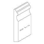 3/4" x 5-1/2" F/J Primed Poplar Custom Baseboard - SPL215