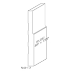 0.800" x 7-1/2" Poplar Custom Baseboard - SPL2187