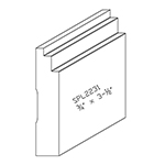 1" x 3-3/4" Poplar Custom Baseboard - SPL2231