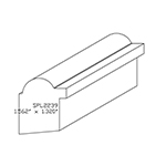 1.562" x 1.320" Poplar Custom Baseboard - SPL2239