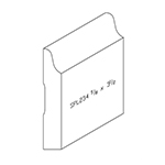 5/8" x 3-1/2" Red Oak Custom Baseboard - SPL234