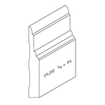 5/8" x 4-1/4" F/J Primed Poplar Custom Baseboard - SPL252