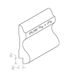 13/16" x 2-7/8" Ash Custom Baseboard - SPL280