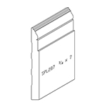 3/4" x 7" F/J Primed Poplar Custom Baseboard - SPL287