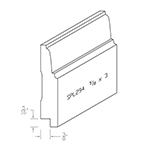 5/8" x 3" Natural Alder Custom Baseboard - SPL294