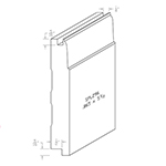 0.865" x 5-1/2" Ash Custom Baseboard - SPL296