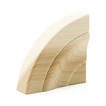 2-1/2" Poplar 90&#176; Radius Plinth Block B102RAD