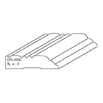 3/4" x 3" F/J Primed Poplar Custom Casing - SPL1006