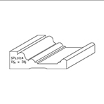 1-1/16" x 3-1/2" F/J Primed Poplar Custom Casing - SPL1014