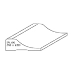 0.950" x 2.910" F/J Primed Poplar Custom Casing - SPL1041