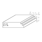 7/8" x 3-1/2" Red Oak Custom Casing - SPL1100