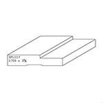 0.700" x 3-5/8" F/J Primed Poplar Custom Casing - SPL1117