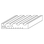 3/4" x 4" F/J Primed Poplar Fluted/Beaded Casing - SPL113