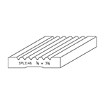 5/8" x 3-1/8" F/J Primed Poplar Custom Casing - SPL1146