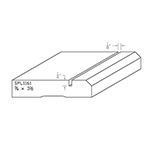 3/4" x 3-1/2" F/J Primed Poplar Custom Casing - SPL1161