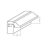 1-1/2" x 1-5/8" African Mahogany Custom Casing - SPL1162