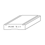 3/4" x 3" F/J Primed Poplar Custom Casing - SPL1165