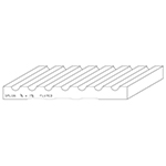 3/4" x 7-1/2" White Oak Fluted Casing - SPL116