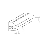 1-1/8" x 1-5/16" Walnut Custom Casing - SPL1177