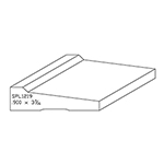 0.900" x 3-7/16" White Oak Custom Casing - SPL1219