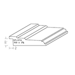 0.900" x 3-3/4" F/J Primed Poplar Custom Casing - SPL1234