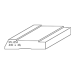 0.830" x 3-1/2" F/J Primed Poplar Custom Casing - SPL1250