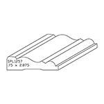 3/4" x 2-7/8" F/J Primed Poplar Custom Casing - SPL1257