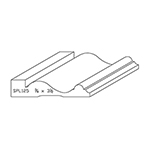 3/4" x 3-1/2" F/J Primed Poplar Custom Casing - SPL125