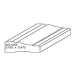 0.760" x 2.470" F/J Primed Poplar Custom Casing - SPL1265