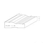 1" x 3-1/2" F/J Primed Poplar Custom Casing - SPL1289