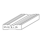 5/8" x 2-1/4" F/J Primed Poplar Custom Casing - SPL134