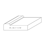 1" x 3-3/4" F/J Primed Poplar Custom Casing - SPL1361