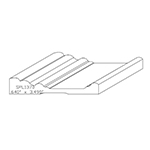 0.640" x 3.490" F/J Primed Poplar Custom Casing - SPL1370