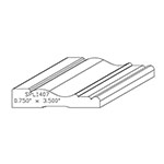 3/4" x 3-1/2" F/J Primed Poplar Custom Casing - SPL1407