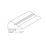 0.865" X 1.727" F/J Primed Poplar Custom Casing