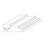 1" X 3" F/J Primed Poplar Custom Casing