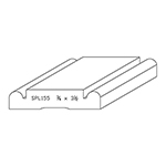 3/4" x 3-1/2" F/J Primed Poplar Custom Casing - SPL155