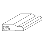 3/4" x 2-1/2" F/J Primed Poplar Custom Casing - SPL159