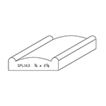 3/4" x 2-7/8" F/J Primed Poplar Custom Casing - SPL163