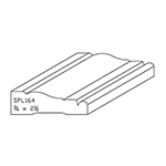 3/4" x 2-1/2" F/J Primed Poplar Custom Casing - SPL164