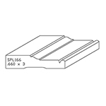 0.660" x 3" F/J Primed Poplar Custom Casing - SPL166